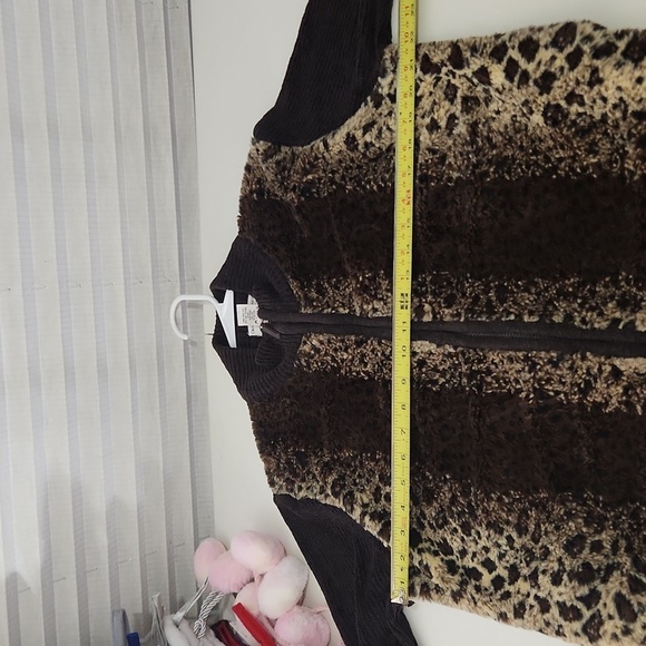 Vintage Dappers & Damons Cardigan Sweater Large Petite Lepoard Black Old Money - Picture 5 of 9